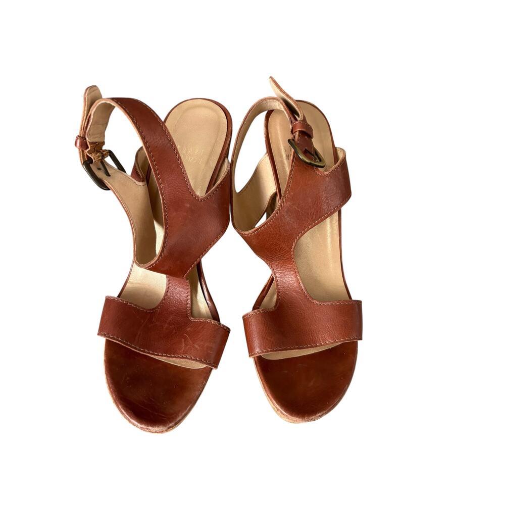 Stuart Weitzman Wedge Sandals Heels Size 7.5 M - Picture 4 of 15